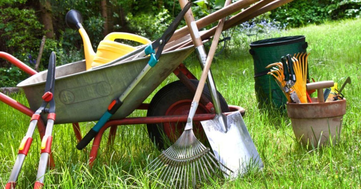 Las herramientas, en como recuperar el jardín abandonado